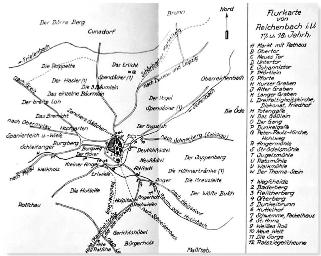 Flurkarte im 17. und 18. Jahrhundert